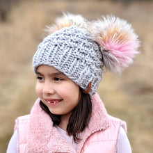 Load image into Gallery viewer, Olive Double Pom Hat
