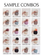 Load image into Gallery viewer, Double Pom Hat &amp; Baby Booties Set
